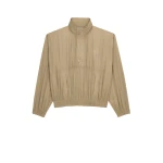 Beige Saint Laurent Cassandre Windbreaker in Crinkled | Jackets