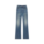 Blue Saint Laurent Clyde High-Rise Straight Jeans | Denim