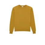 Orange Saint Laurent Crewneck Sweater in Cashmere, Moutarde | Sweaters