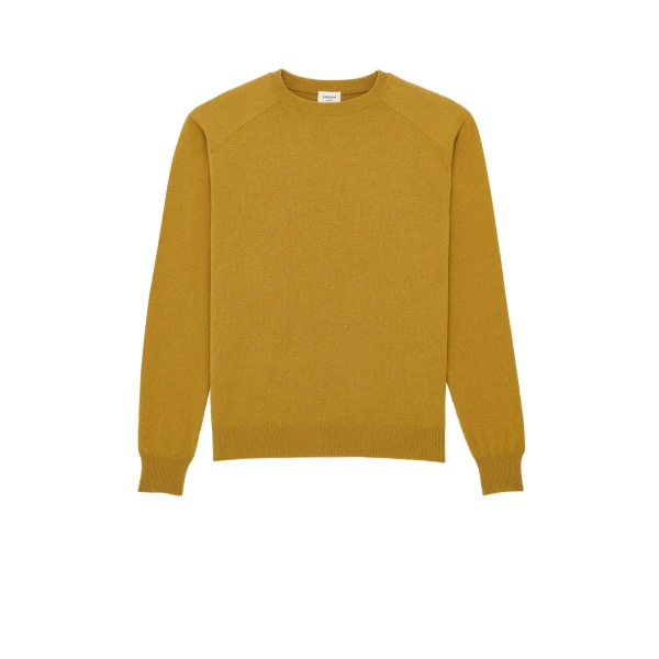 Crewneck Sweater in Cashmere, Moutarde