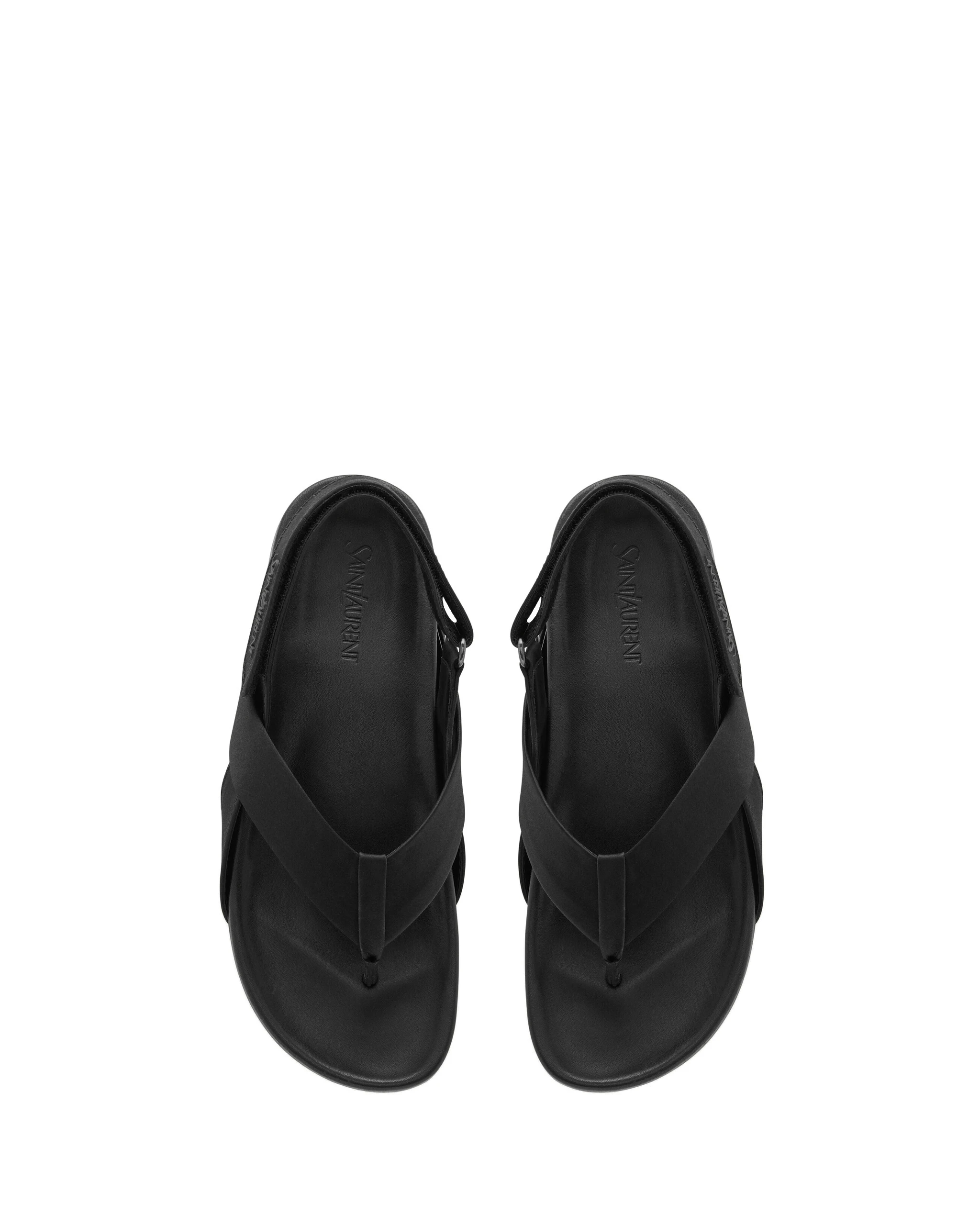 Saint Laurent Culver Sandals in Satin Crepe Black Saint Laurent Culver Sandals in Satin Crepe | Sandals