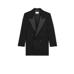Black Saint Laurent Dress in Grain de Poudre | Dresses