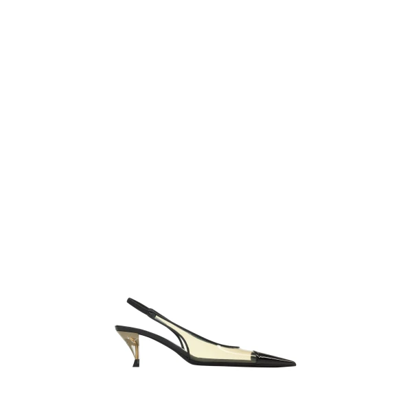 Multicolour Saint Laurent Fanny Slingback Pumps in Tpu and Patent Leather | Heels