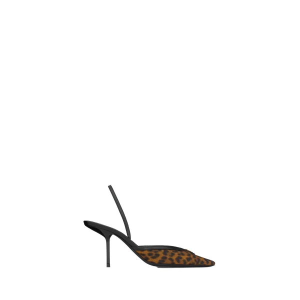 Folie Slingback Pumps in Leopard Grosgrain