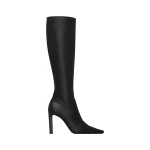 Black Saint Laurent Francoise Boots in Smooth Leather, Black | Boots