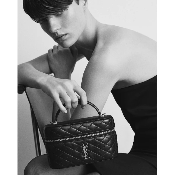 Red Saint Laurent Gaby Vanity in Patent Leather, view 2 | Mini Bags