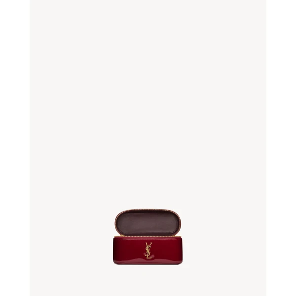 Red Saint Laurent Gaby Vanity in Patent Leather, view 5 | Mini Bags