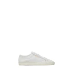White Saint Laurent Gym Sneakers in Smooth Leather | Sneakers