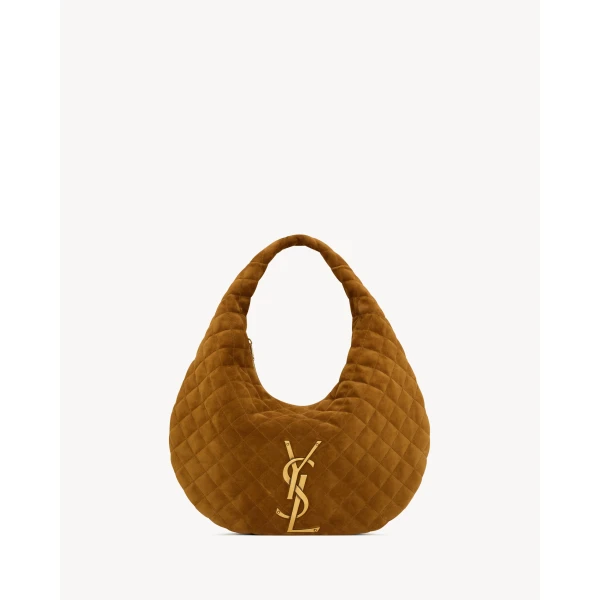 Icare Hobo in Quilted Suede