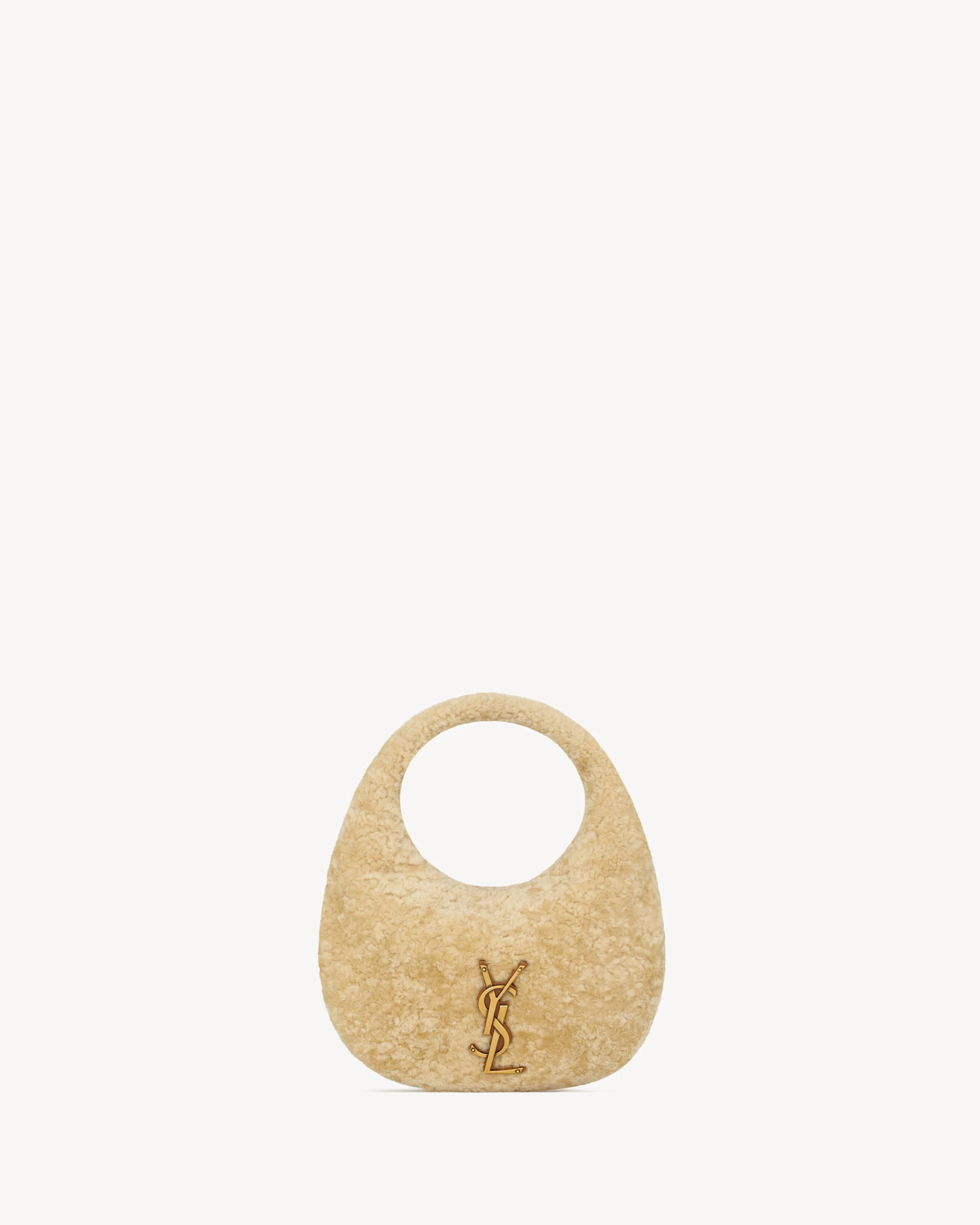 Saint Laurent Icarino in Shearling Ivory Saint Laurent Icarino in Shearling | Shoulder & Crossbody Bags