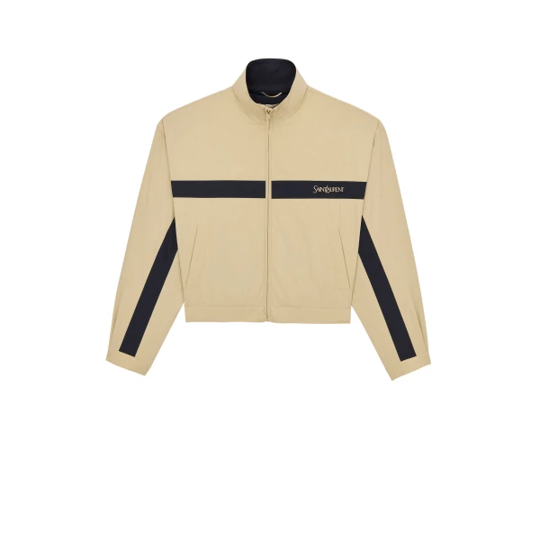 Beige Saint Laurent Jacket in Cotton, Mastic | Jackets