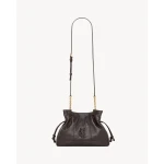 Brown Saint Laurent Jamie Shoulder Pouch in Lambskin, Arabica | Clutch Bags