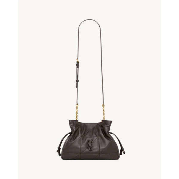 Jamie Shoulder Pouch in Lambskin, Arabica