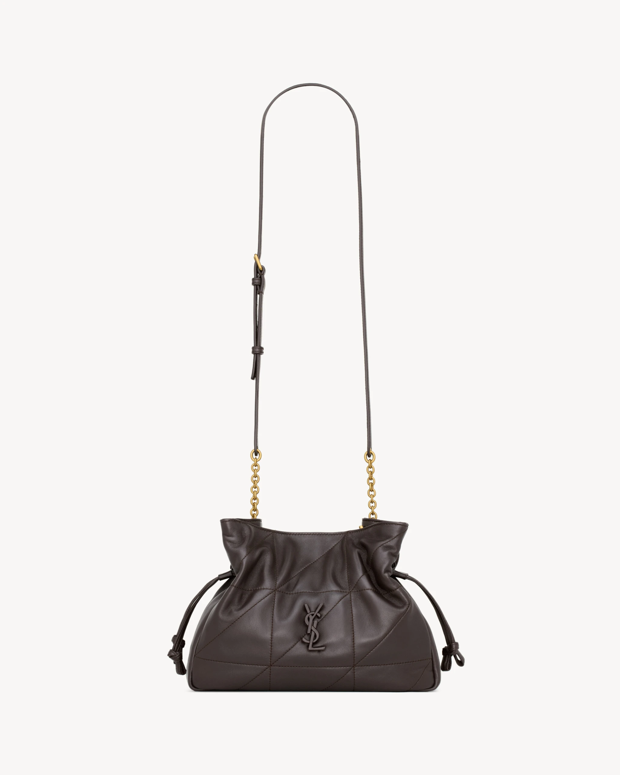 Saint Laurent Jamie Shoulder Pouch in Lambskin, Arabica Brown Saint Laurent Jamie Shoulder Pouch in Lambskin, Arabica | Clutch Bags
