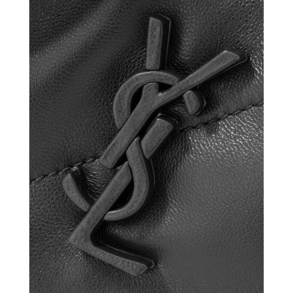 Black Saint Laurent Jamie Shoulder Pouch in Lambskin, Black, view 5 | Clutch Bags