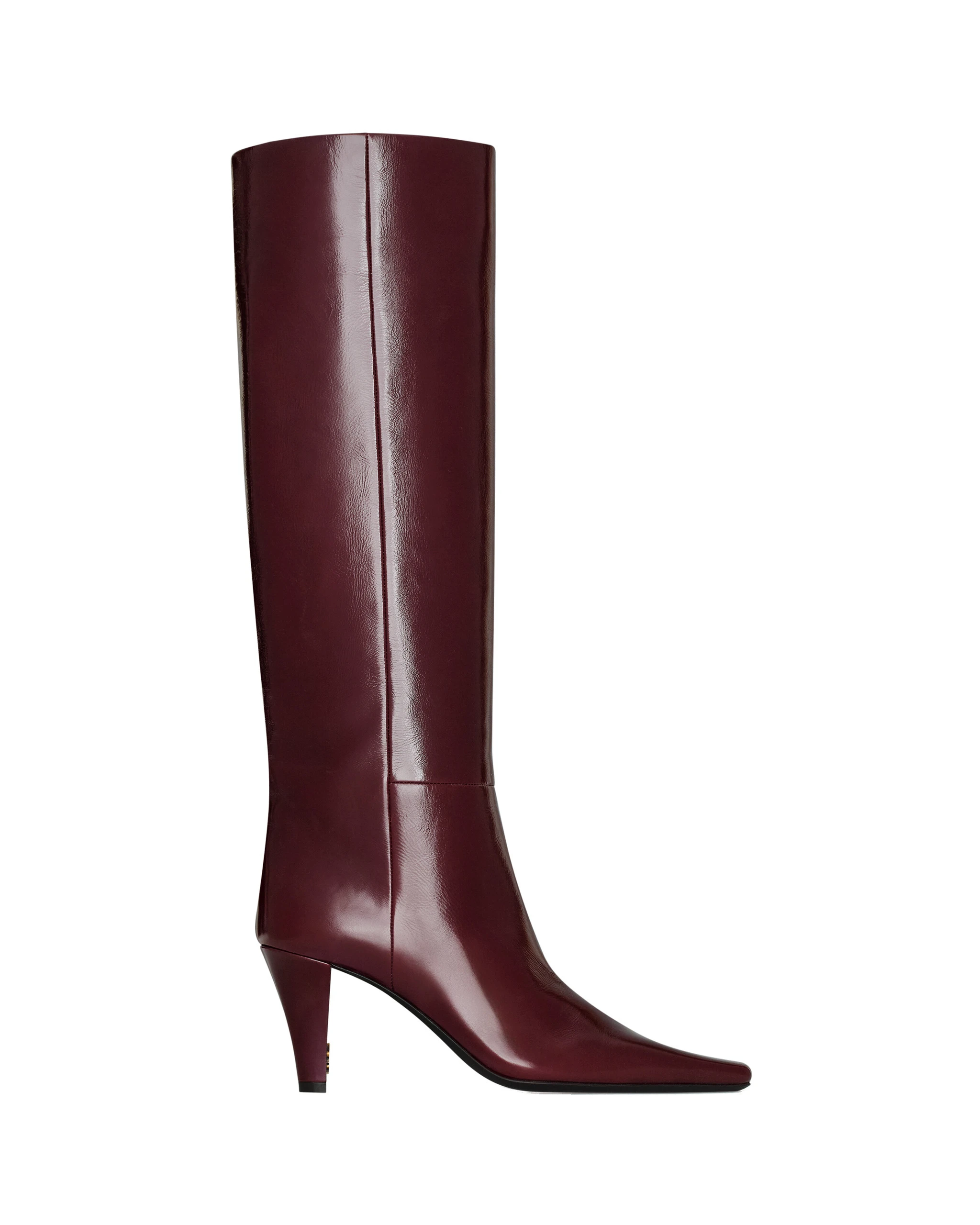 Saint Laurent Jill Boots in Smooth Leather, Vintage Bordeaux Red Saint Laurent Jill Boots in Smooth Leather, Vintage Bordeaux | Boots