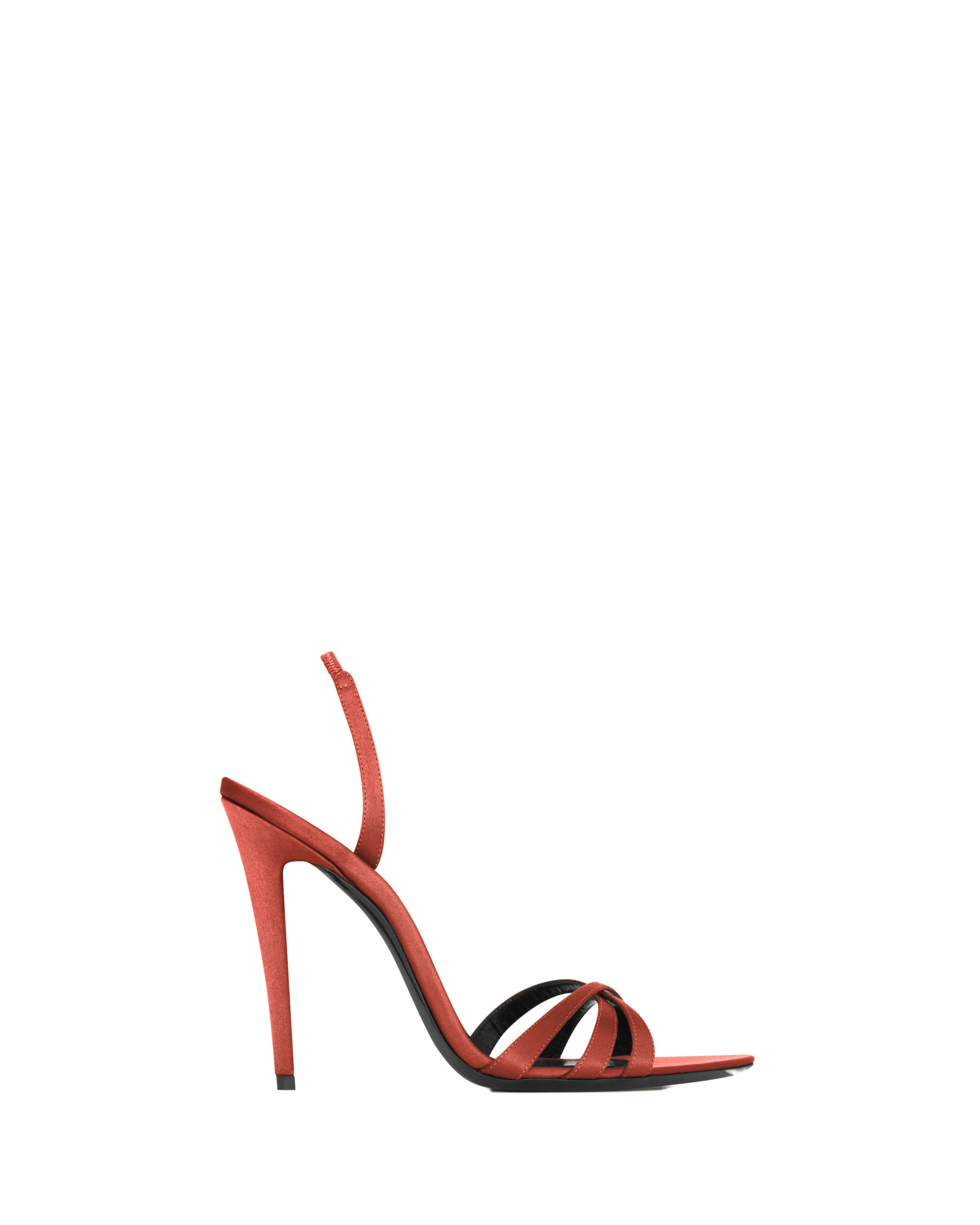 Saint Laurent Kate Sandals in Satin Crepe Red Saint Laurent Kate Sandals in Satin Crepe | Sandals