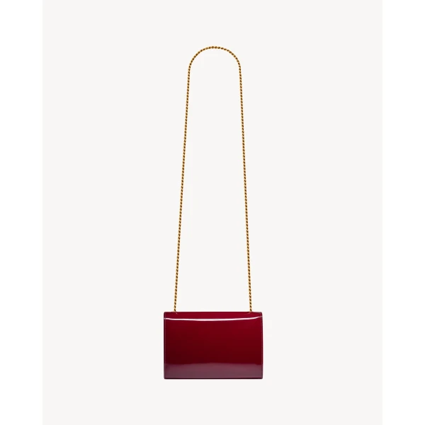 Red Saint Laurent Kate Small in Patent Leather, view 2 | Shoulder & Crossbody Bags