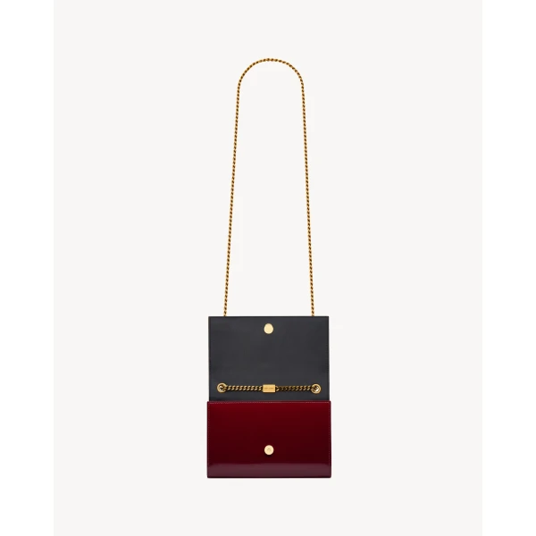 Red Saint Laurent Kate Small in Patent Leather, view 4 | Shoulder & Crossbody Bags
