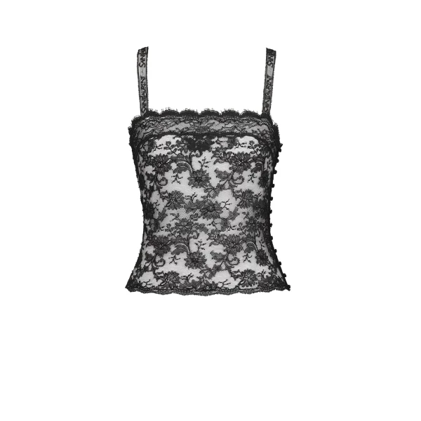 Black Saint Laurent Lace Camisole | Camisoles