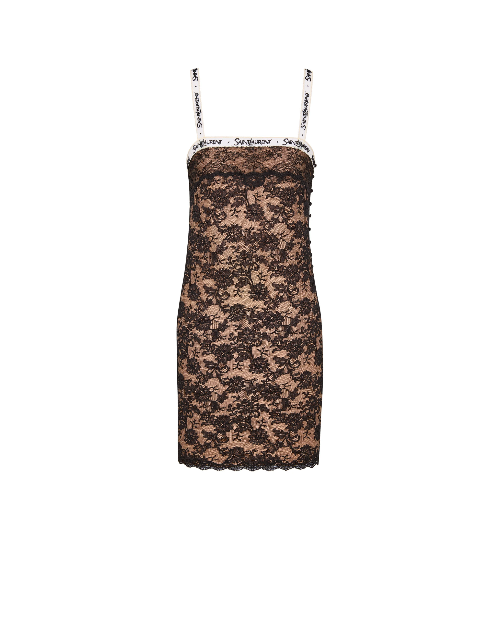 Saint Laurent Lace Slip Dress Black Saint Laurent Lace Slip Dress | Dresses