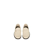 Ivory Saint Laurent Laurent Loafers in Smooth Leather, White | Loafers