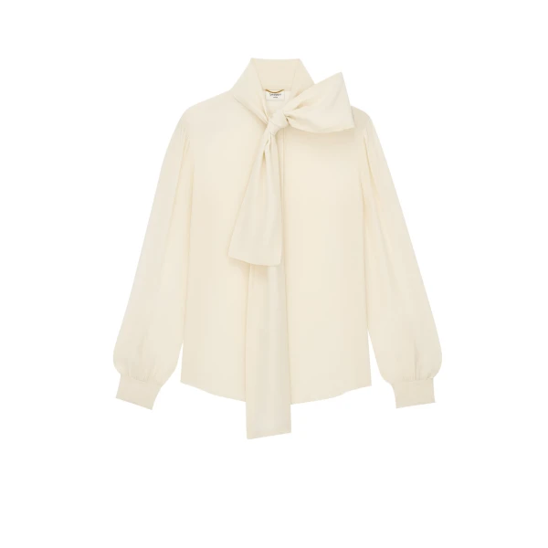 Lavallière Blouse in Silk Crepe de Chine