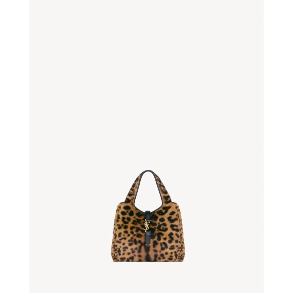 Multicolour Saint Laurent Le 5 À 7 Baby Bea in Pony Hair Leather, view 2 | Bucket Bags