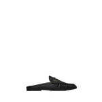Black Saint Laurent Le Loafer Mules in Shiny Creased Leather | Mules