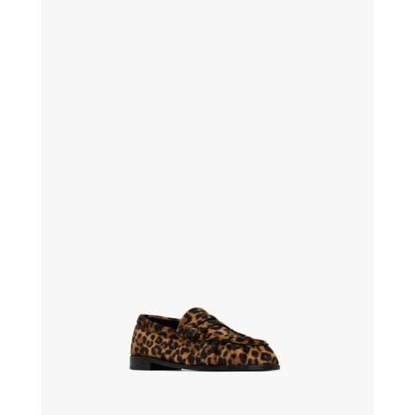 Multicolour Saint Laurent Le Loafer Supple in Pony Hair Leather, view 3 | Loafers
