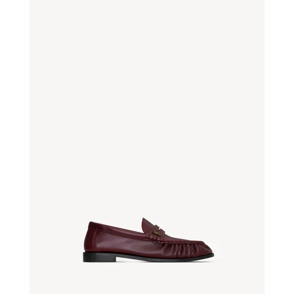 Red Saint Laurent Le Loafer Supple in Smooth Leather, view 2 | Loafers