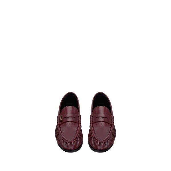 Red Saint Laurent Le Loafer Supple in Smooth Leather | Loafers
