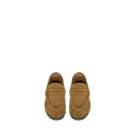 Brown Saint Laurent Le Loafer Supple in Suede, Cognac | Loafers