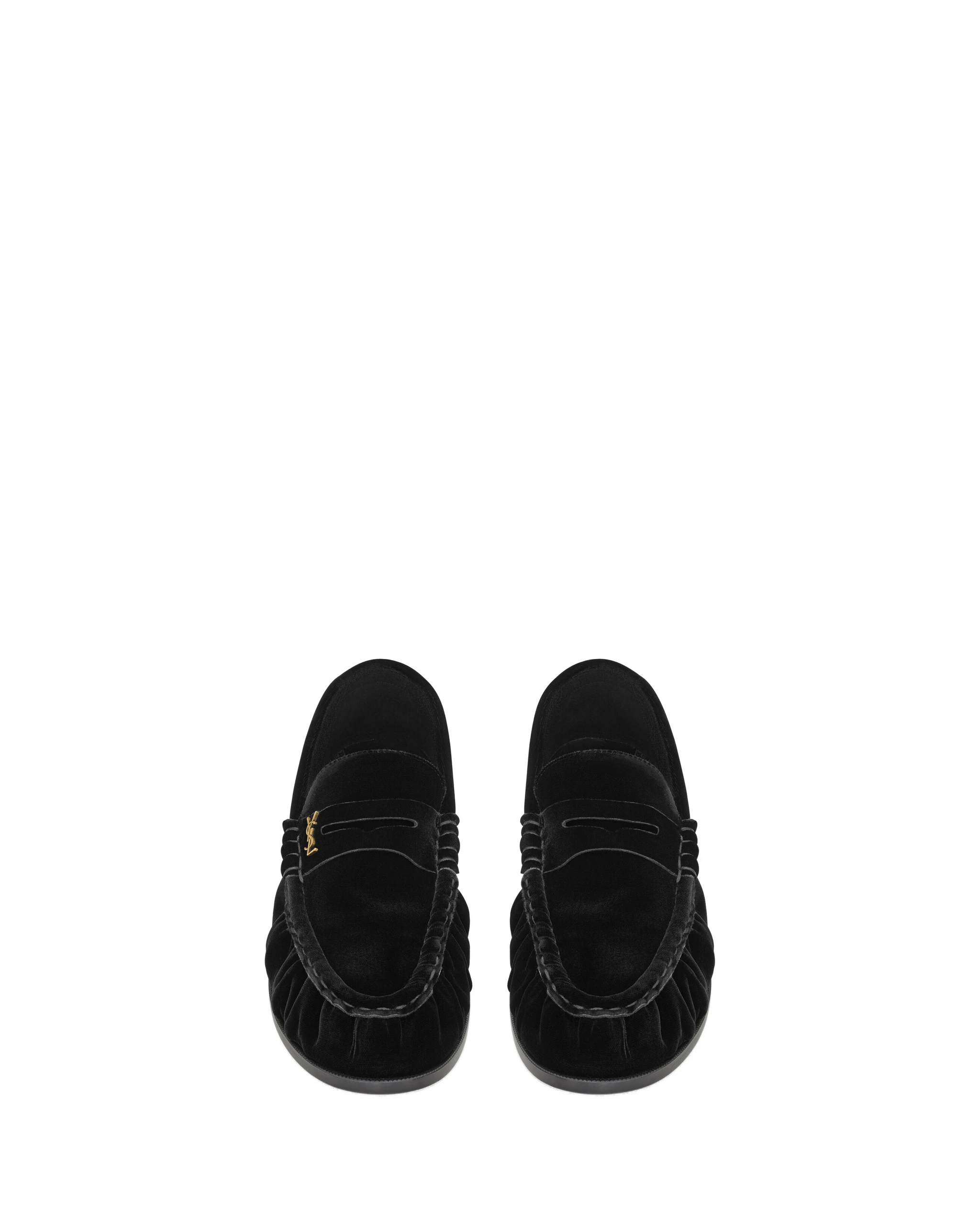 Saint Laurent Le Loafer Supple in Velvet, Black Black Saint Laurent Le Loafer Supple in Velvet, Black | Loafers