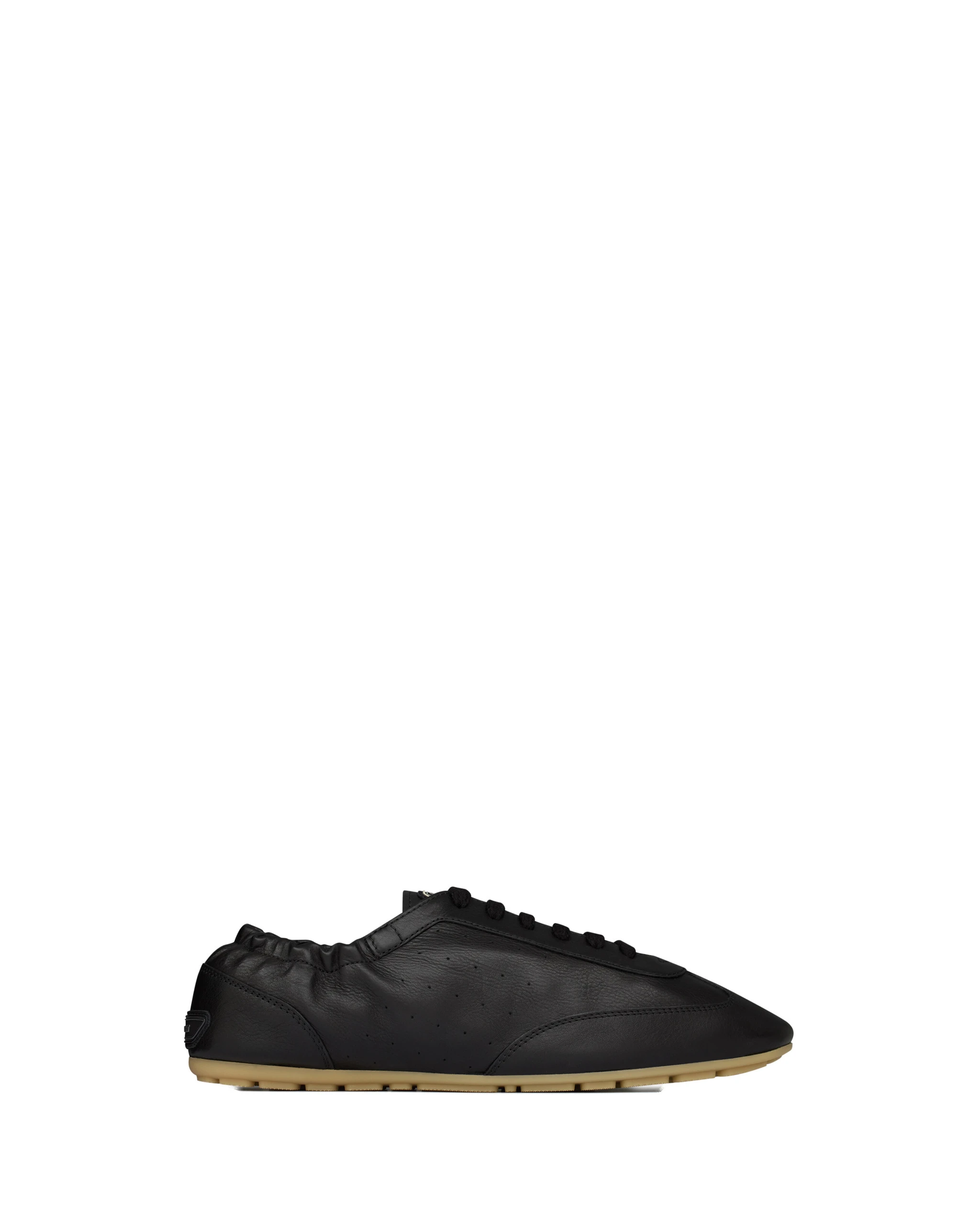 Saint Laurent Lewis Sneakers in Grained Leather Black Saint Laurent Lewis Sneakers in Grained Leather | Sneakers
