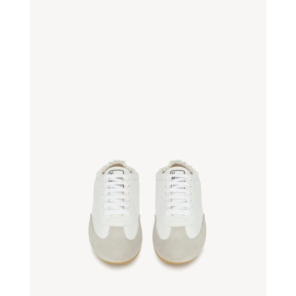 Multicolour Saint Laurent Lewis Sneakers in Leather and Suede, view 2 | Sneakers