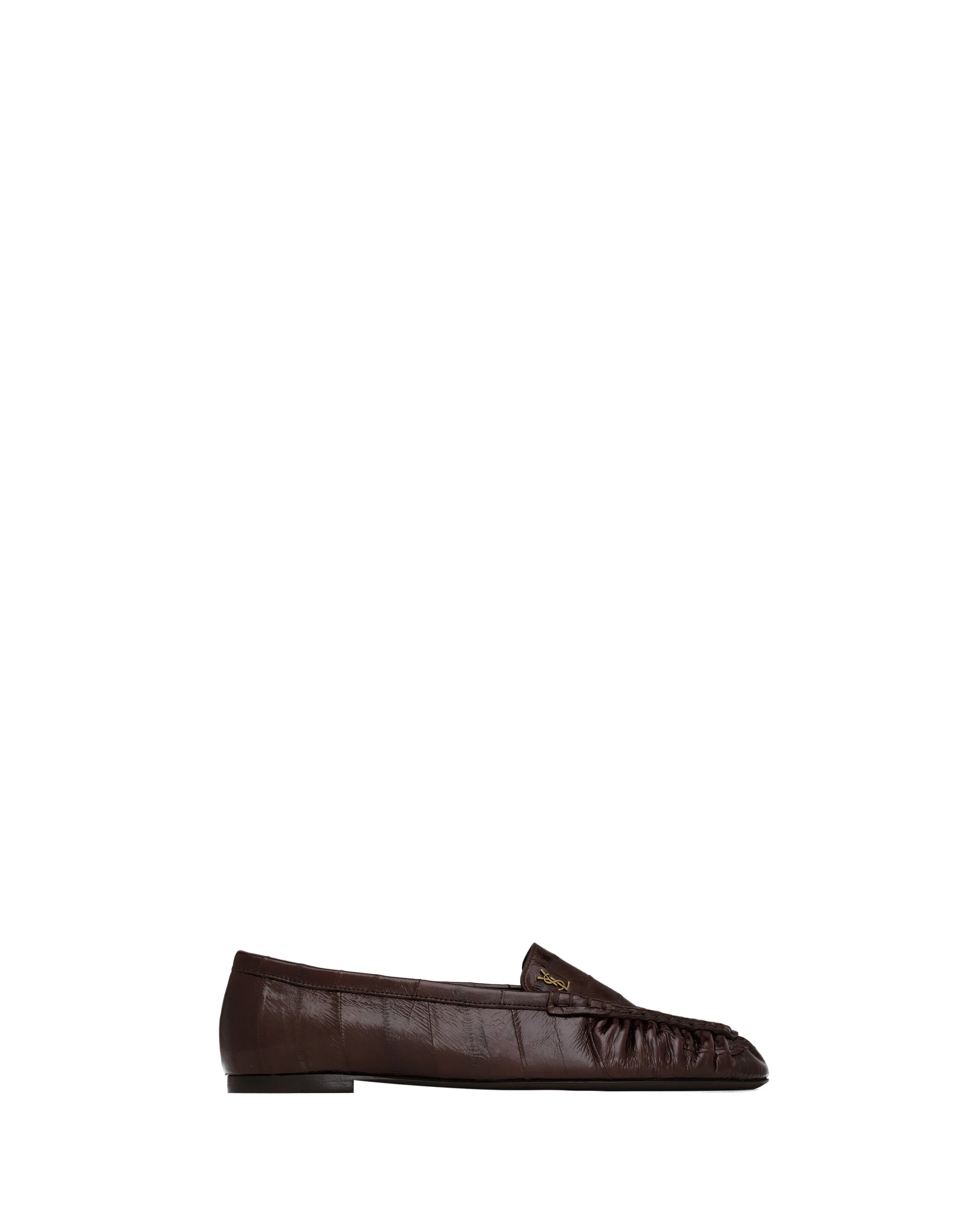 Saint Laurent Loaferino Ballerinas in Hagfish Brown Saint Laurent Loaferino Ballerinas in Hagfish | Flats