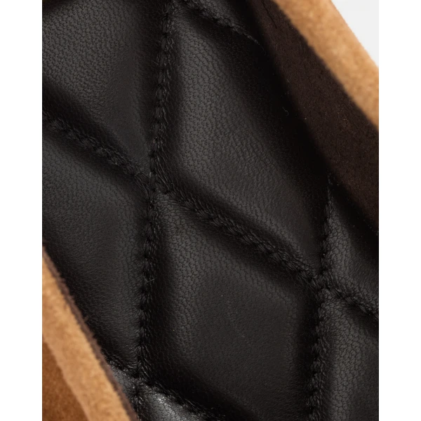 Brown Saint Laurent Loaferino Ballerinas in Suede, view 5 | Flats