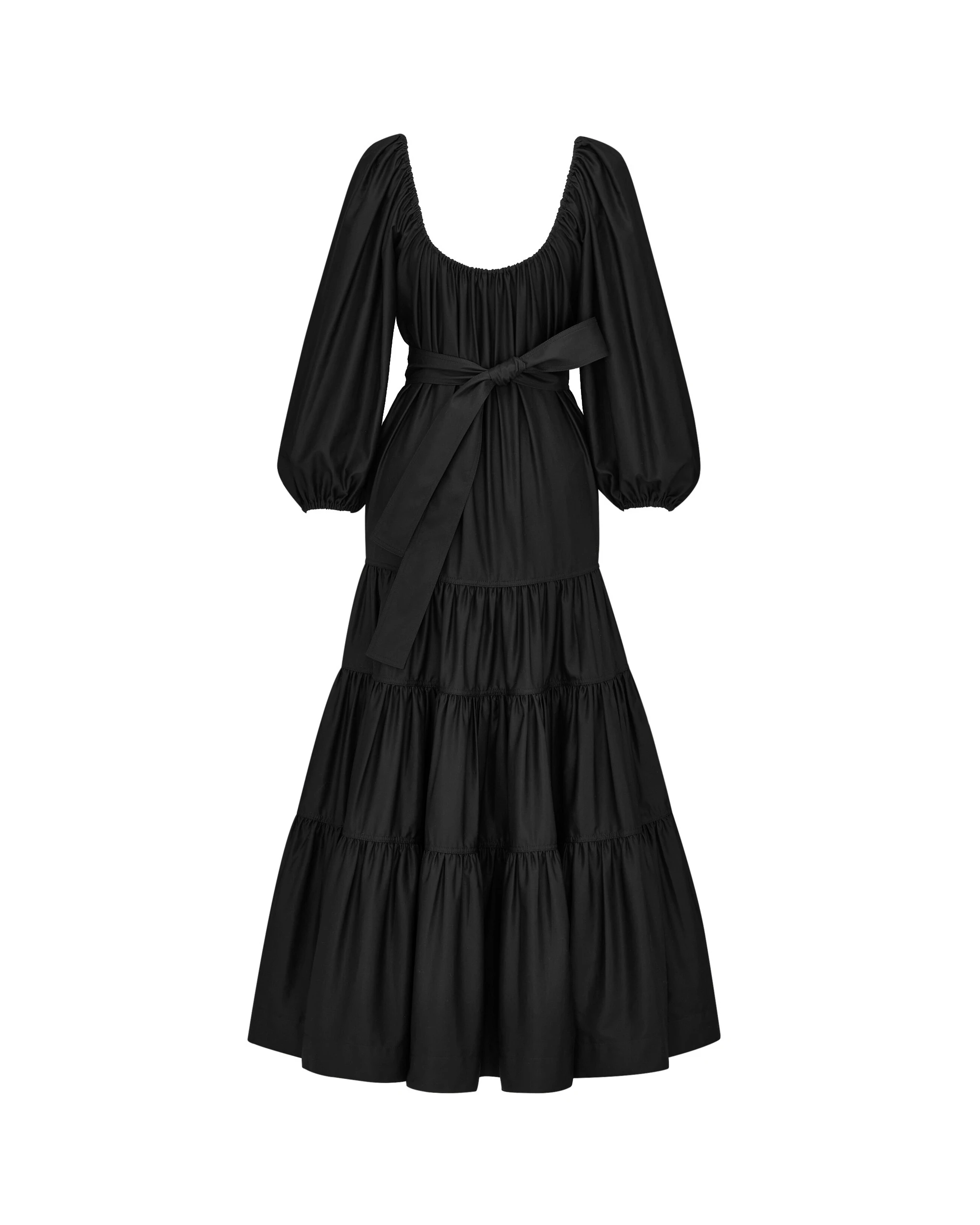 Saint Laurent Long Dress in Cotton Twill Black Saint Laurent Long Dress in Cotton Twill | Maxi Dresses