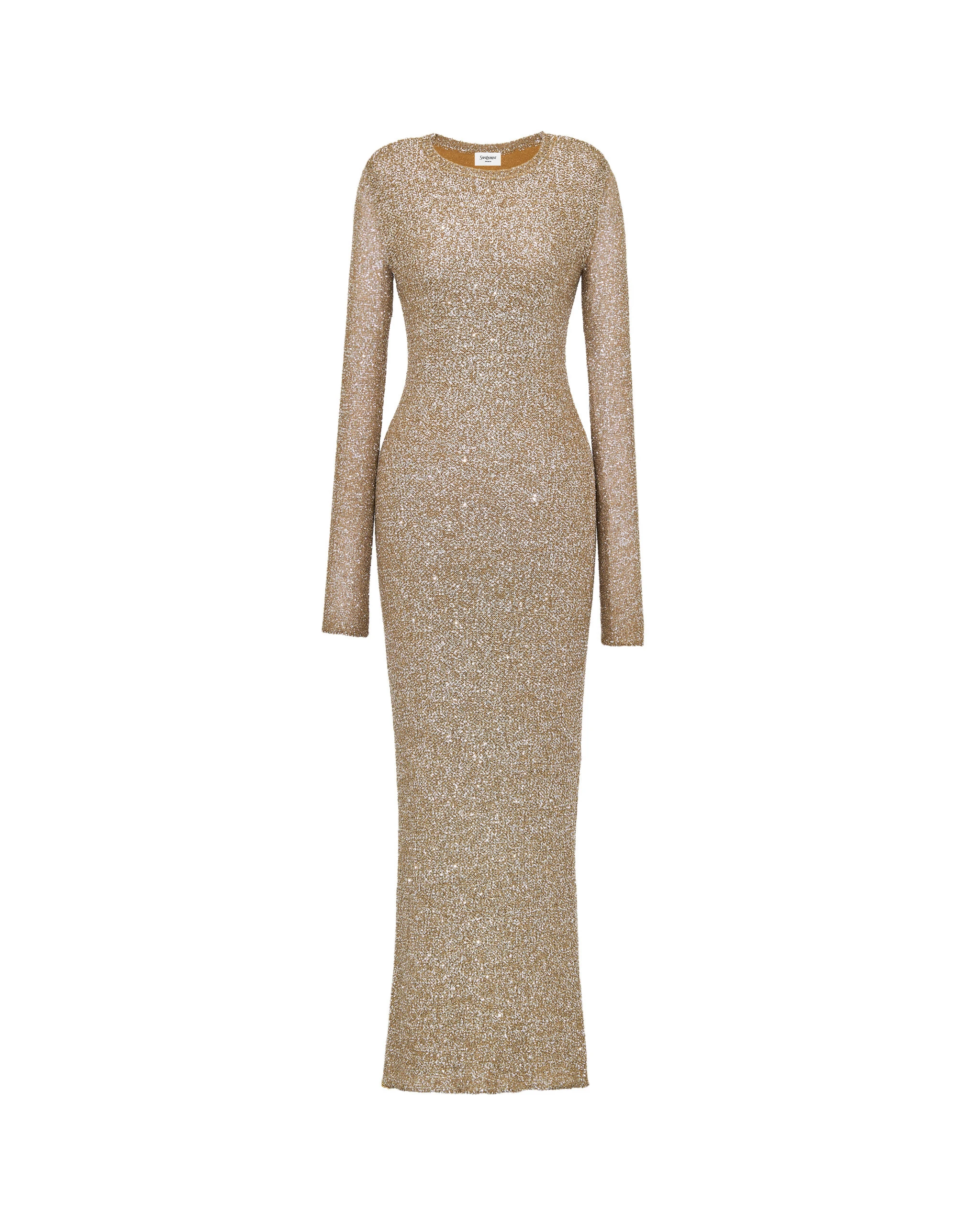 Saint Laurent Long Sequin Dress in Knit Multicolour Saint Laurent Long Sequin Dress in Knit | Maxi Dresses