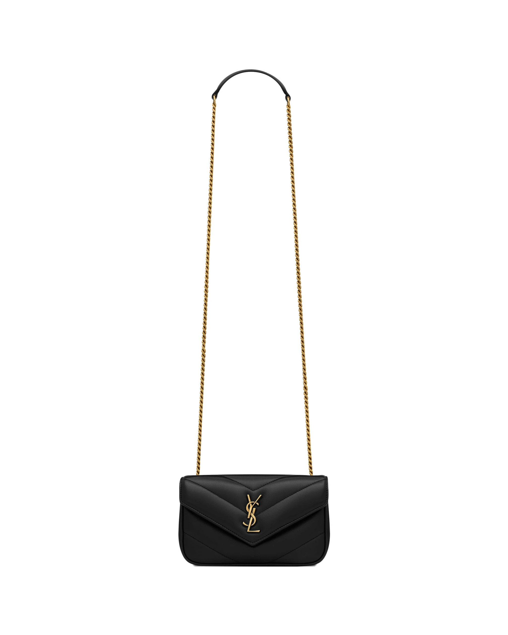 Saint Laurent Loulou Mini in Lambskin, Black Black Saint Laurent Loulou Mini in Lambskin, Black | Mini Bags