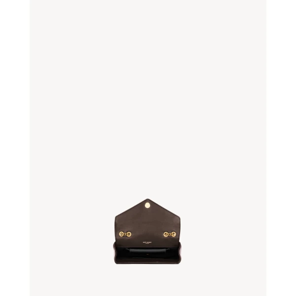 Brown Saint Laurent Loulou Mini in Lambskin, Deep Hickory, view 5 | Mini Bags