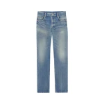 Blue Saint Laurent Mid-Rise Straight Jeans | Denim