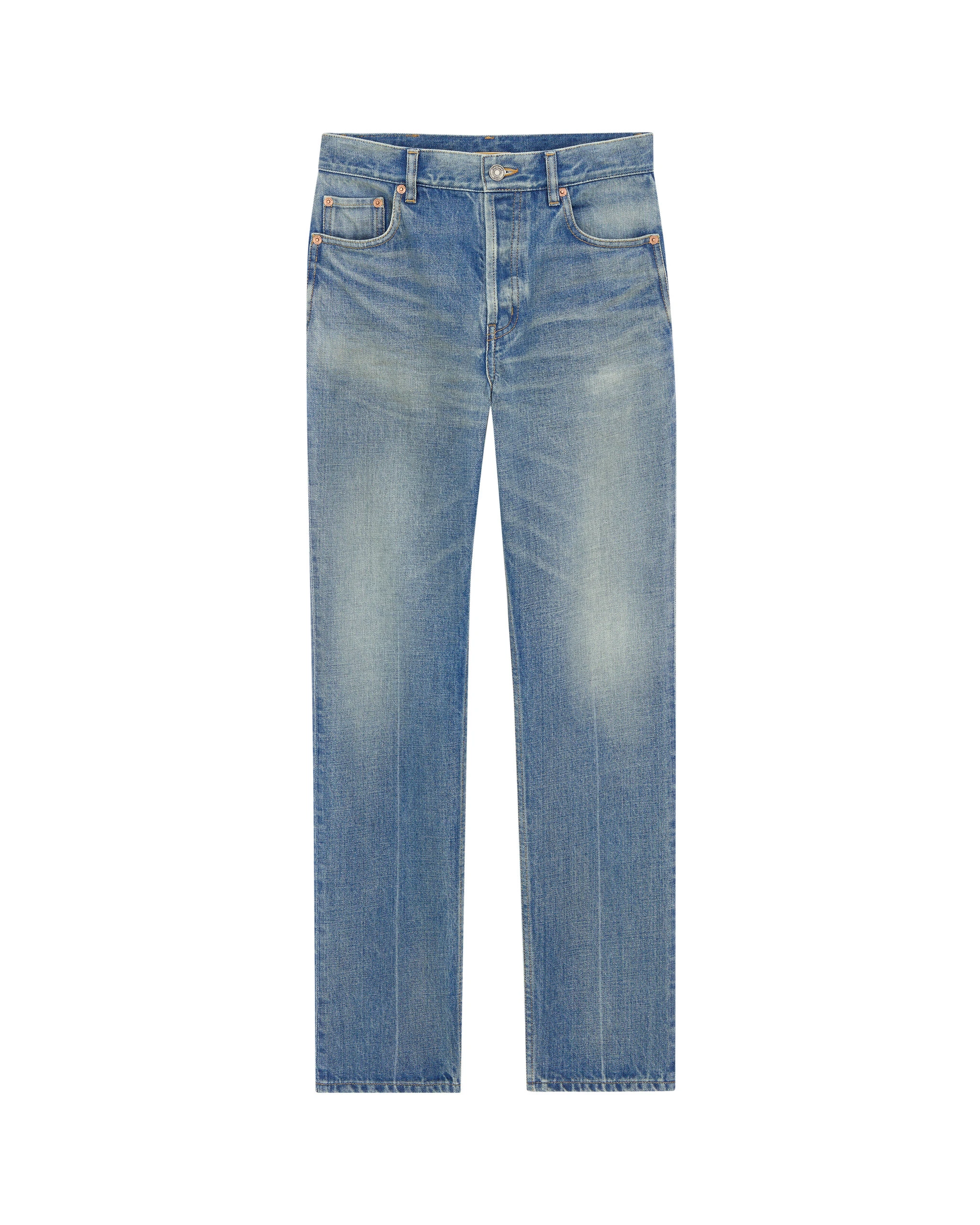 Saint Laurent Mid-Rise Straight Jeans Blue Saint Laurent Mid-Rise Straight Jeans | Denim