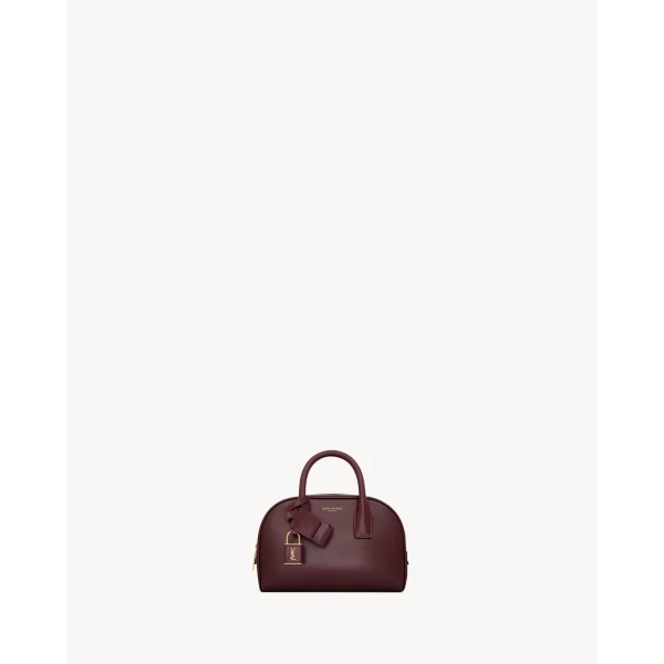 Mini Sac de Jour Boston in Box Saint Laurent, Rouge Cabernet