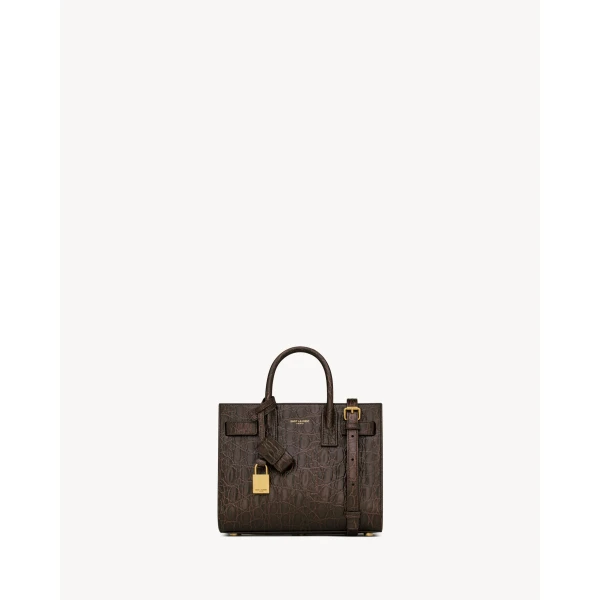 Nano Sac de Jour in Crocodile-Embossed Leather