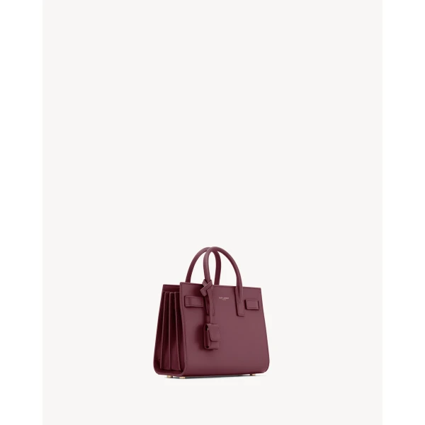 Red Saint Laurent Nano Sac de Jour in Smooth Leather, view 5 | Totes & Top-Handle Bags