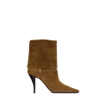 Brown Saint Laurent Niki Booties in Suede | Boots