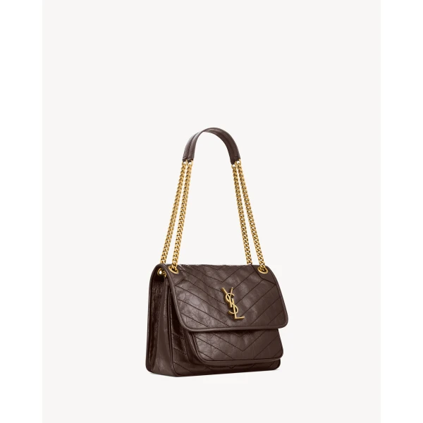 Brown Saint Laurent Niki Medium in Vintage Leather, Arabica, view 5 | Shoulder & Crossbody Bags