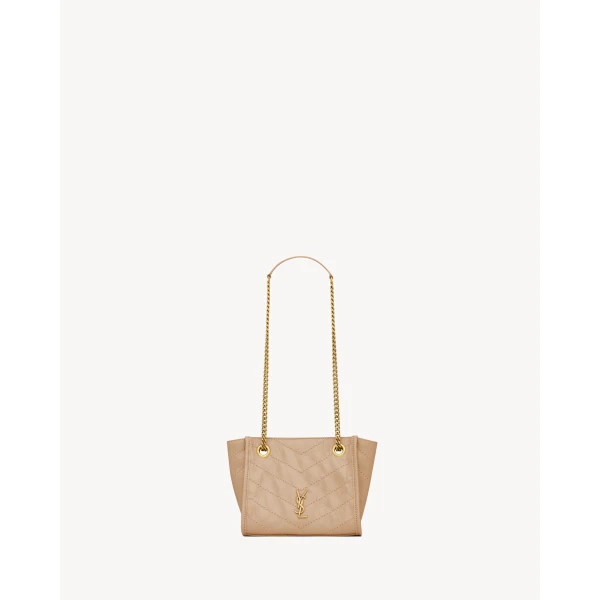 Niki Mini Shopping in Vintage Leather, Clear Beige